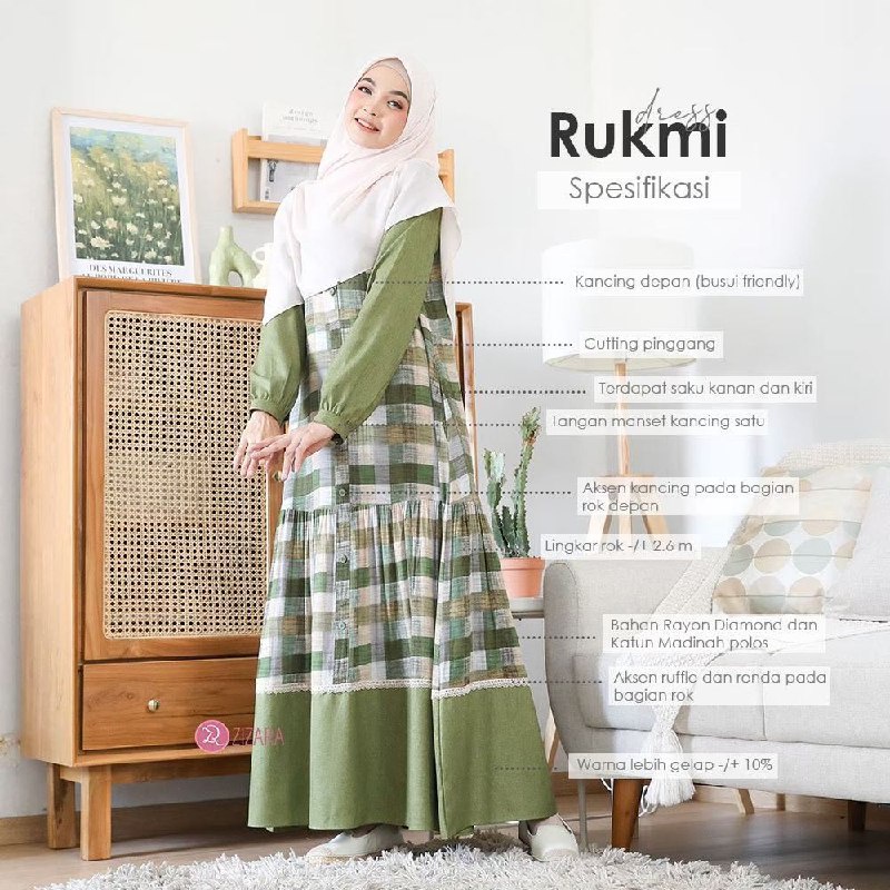 RUKMI DRESS BY ZIZARA BAHAN RAYON DIAMOND