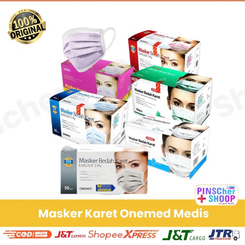 MASKER CANTOL EARLOOP MASKER ONEMED MEDIS 3PLY ISI 50 PCS / BOX