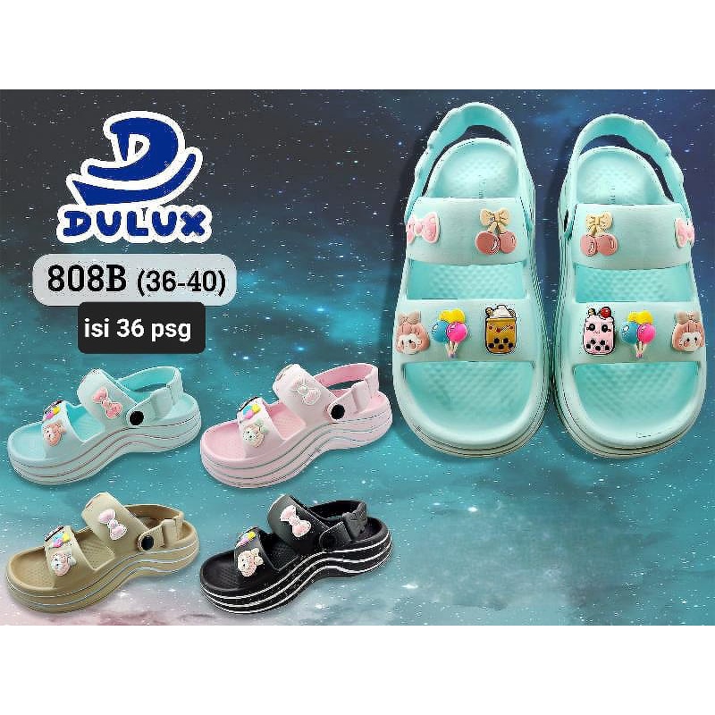 SANDAL SLOP FUJI DUA BAN LET DEWASA PITA LUCU 808B UKURAN 36-40