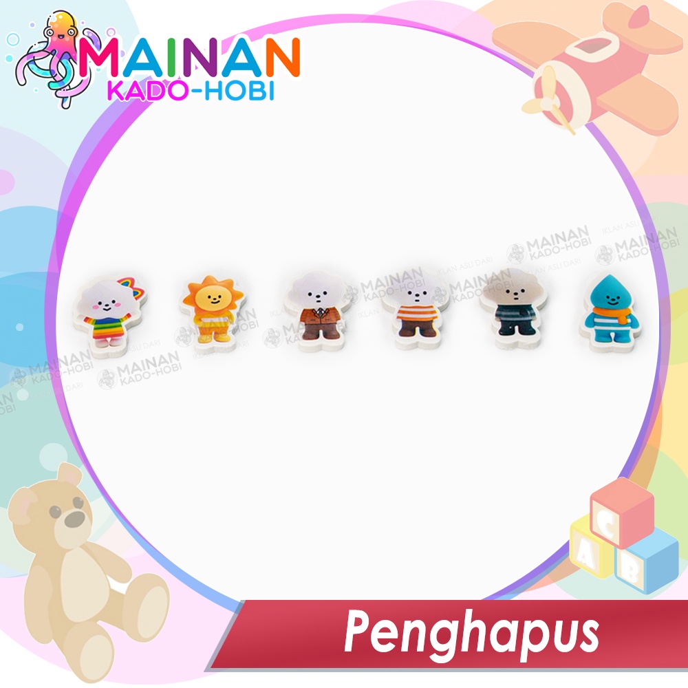 STATIONERY ALAT TULIS MINI PENGHAPUS PENSIL KARAKTER ANAK LUCU