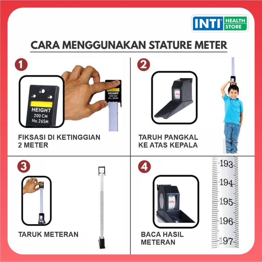 Onemed | Stature Meter | Alat Pengukur Tinggi Badan OneMed 2 meter