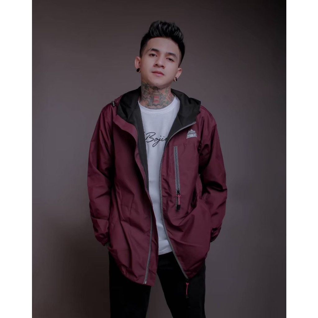 The Bojiel - Jaket Bojiel Pria Jaket Parasut Jaket Outdoor Jaket Distro Maroon