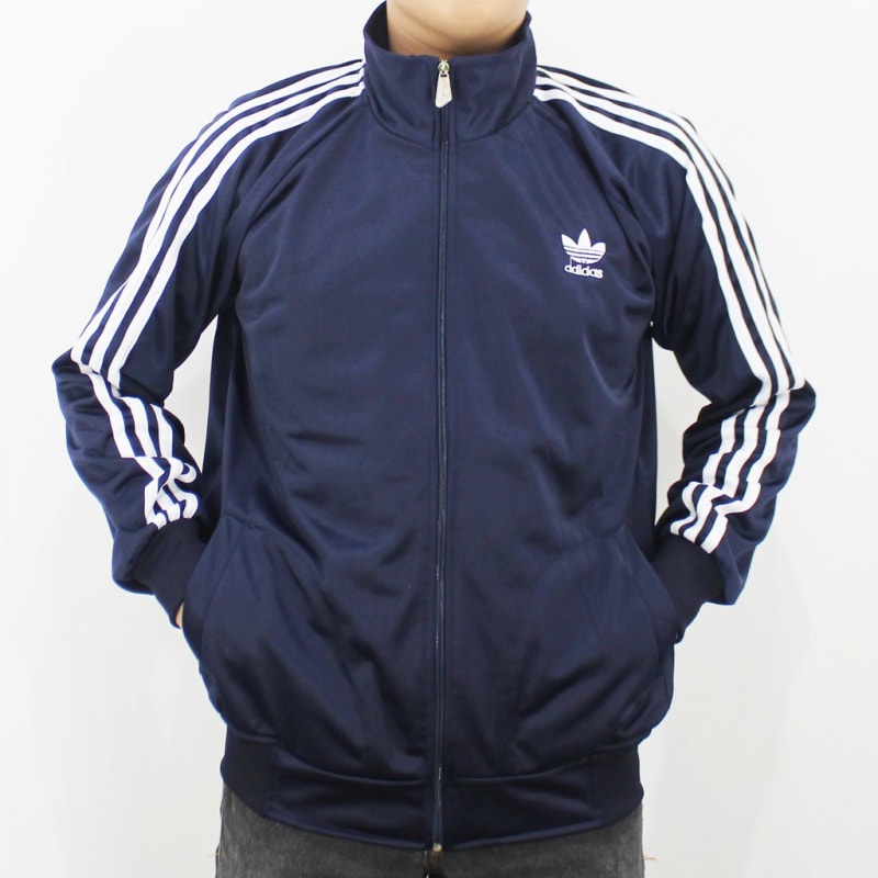 JAKET TRAINING ADIDAS SIZE M L XL  - JAKET ADIDAS FIREBIRD NAVY LIST PUTIH - JAKET FIRE BIRD ADIDAS 