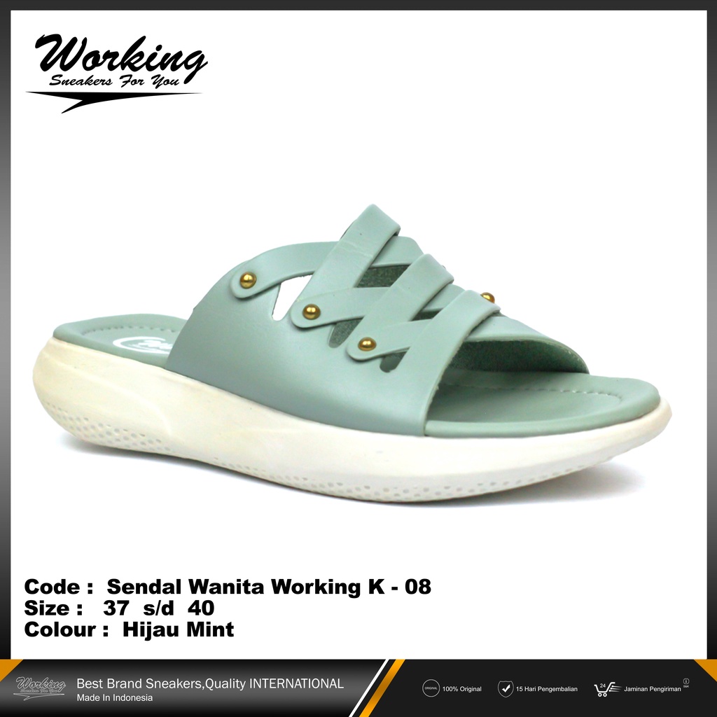 Sandal Slop Wanita Terbaru Working K-08 Size 37-40