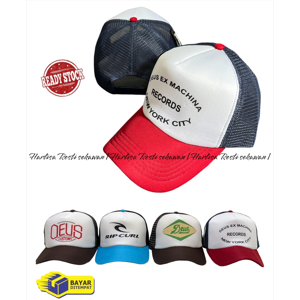 TOPI TRUCKER PRIA DEUS- TOPI JARING DISTRO KUALITAS PREMIUM