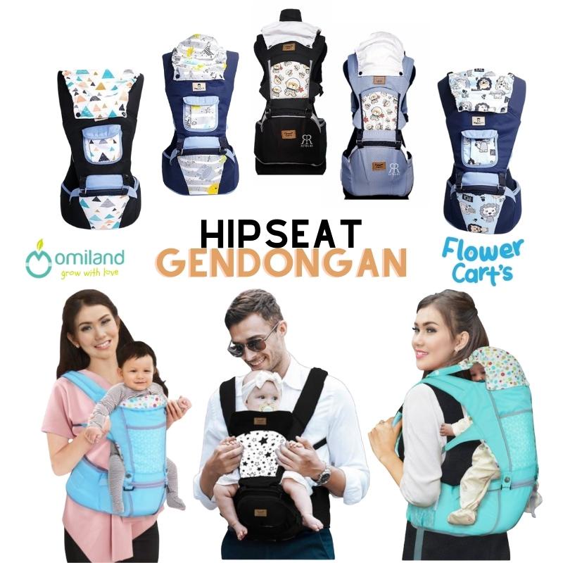 Hipseat Baby Carrier 6in1 Gendongan Bayi Depan 6 Posisi Flower Cart's | Happy Kids | Omiland