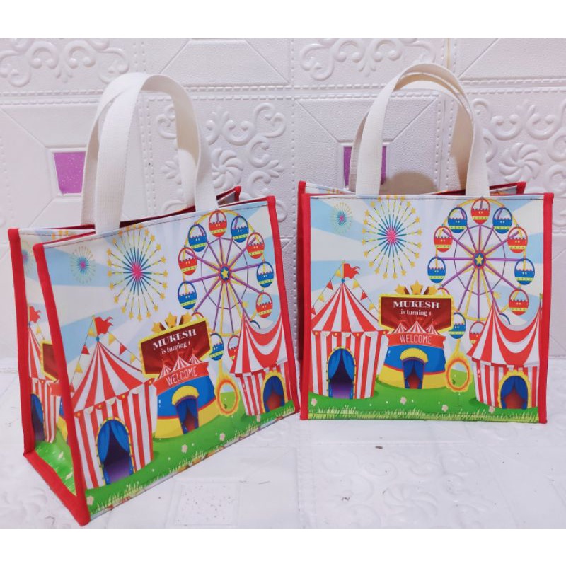 Erica Bag gede/Tas souvenir/hampers  (ukuran 30x15x30) full printiing full lapisan parasut Jinjing webbing cotton katun tebal