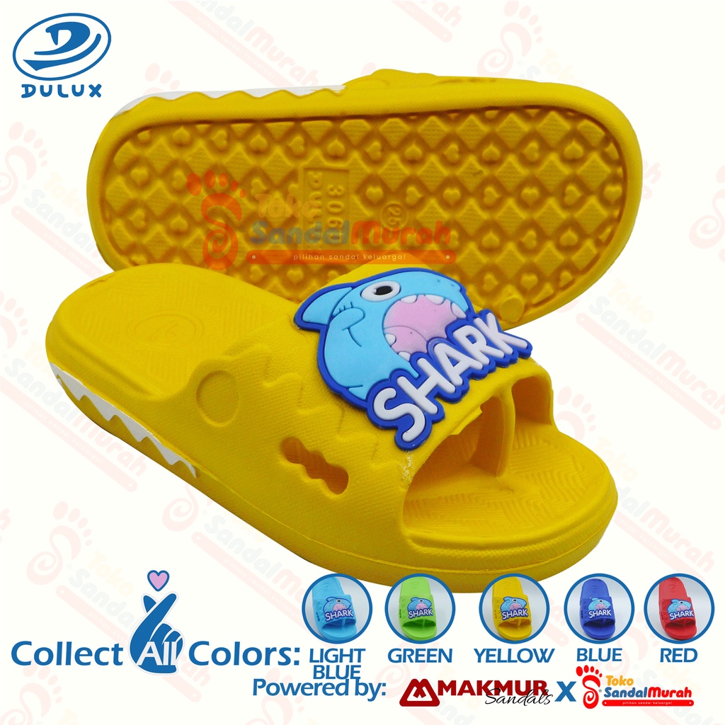 Toko Sendal Murah - Sandal Anak Hiu Uk 24-29/ Sandal Anak Slop/ Sandal Anak Trendy/ Sandal Baby Shark/ Sandal Anak Slip On/ Sandal Anak Anak Karakter/ [Toko Sendal Murah Kids M 306 D SH]