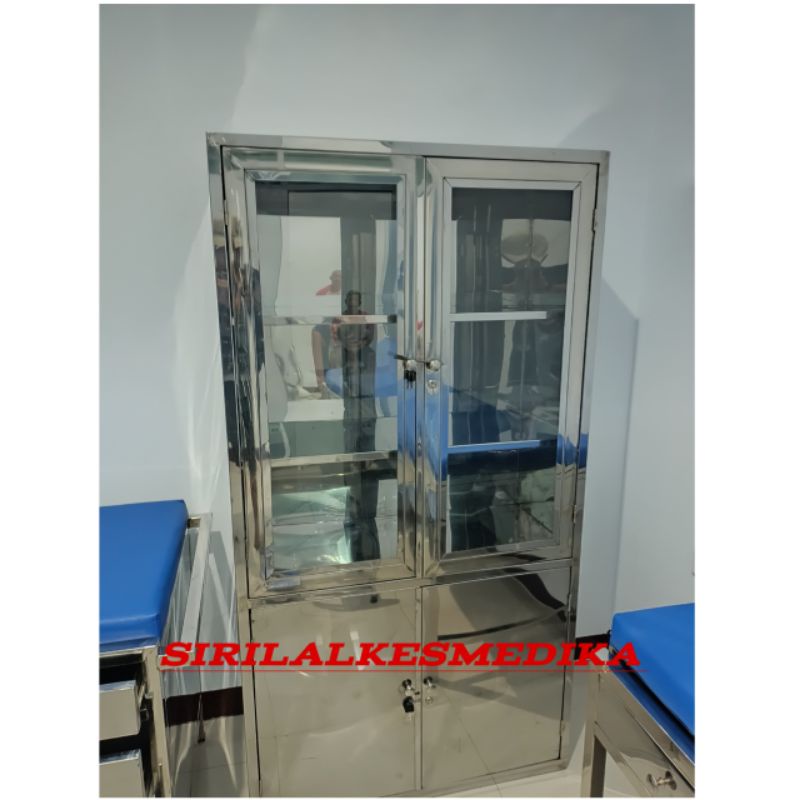 Lemari obat 2 pintu stainless/Lemari obat/Lemari obat stainless