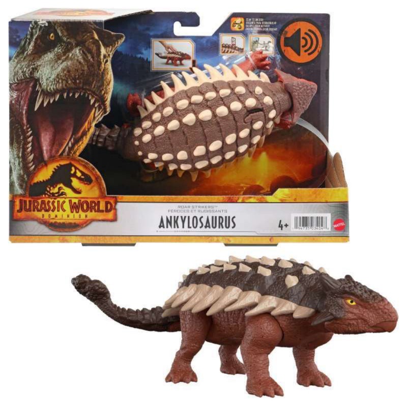 Jurassic World Dominion Roar Strikers ANKYLOSAURUS Figure