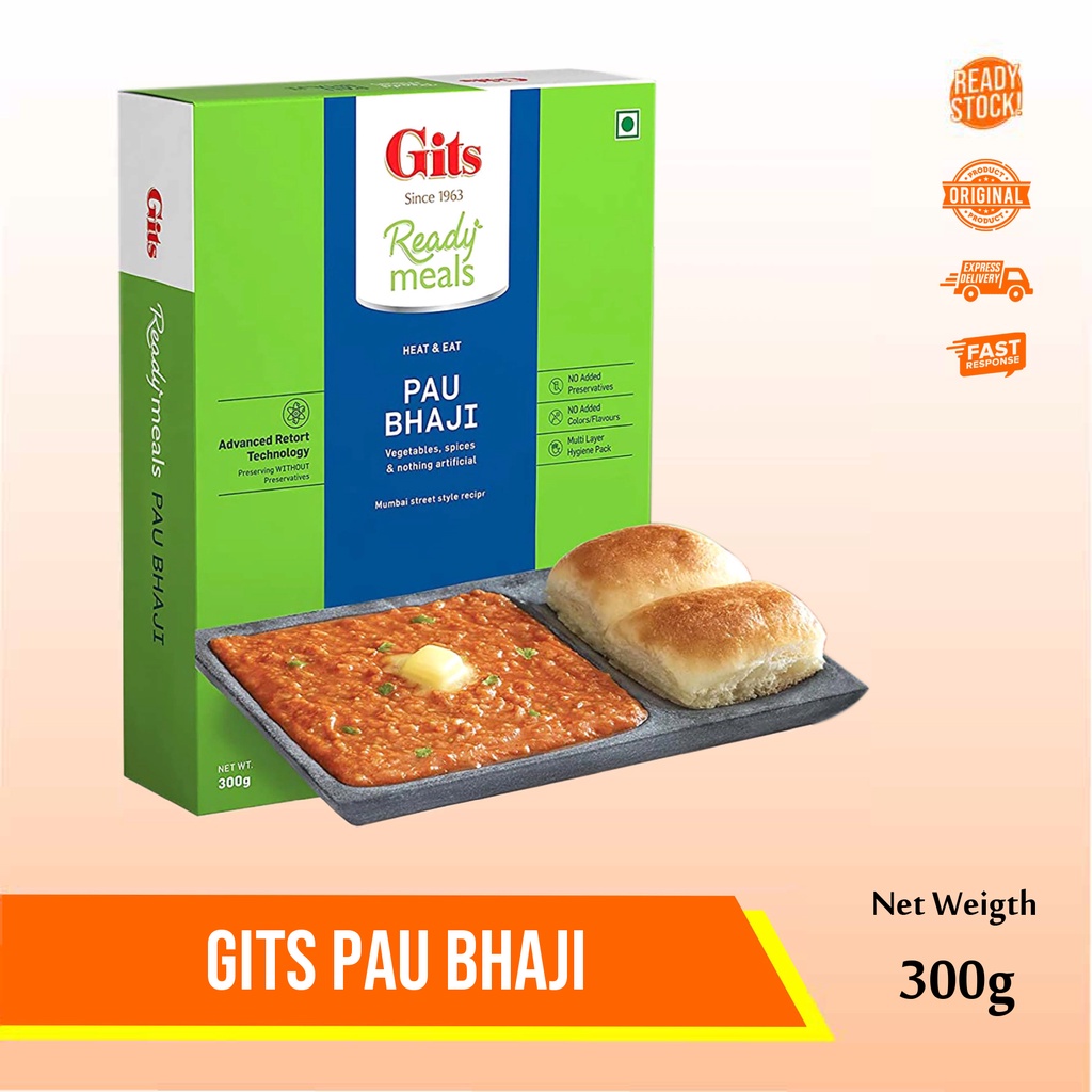 Jual GITS READY MEALS PAU BHAJI 300g | Shopee Indonesia