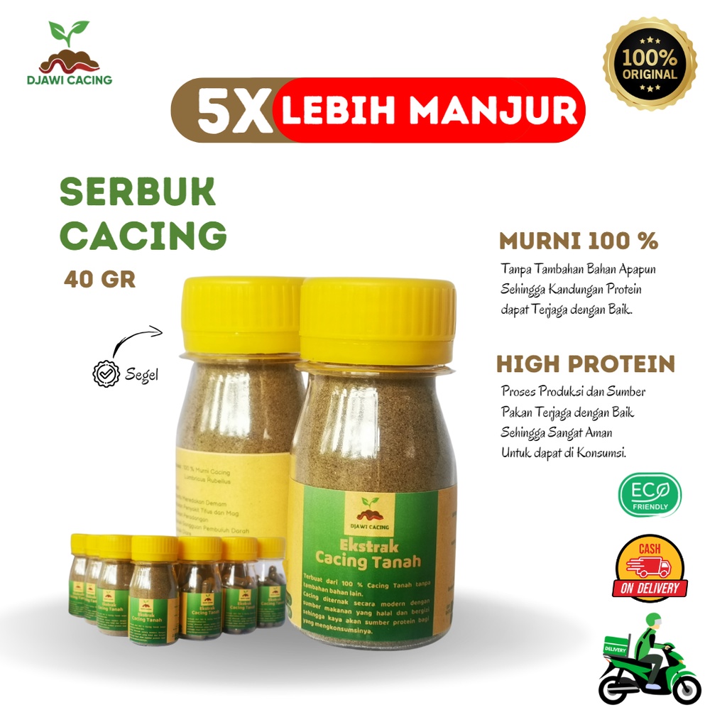 Serbuk Cacing/Tepung Cacing Murni