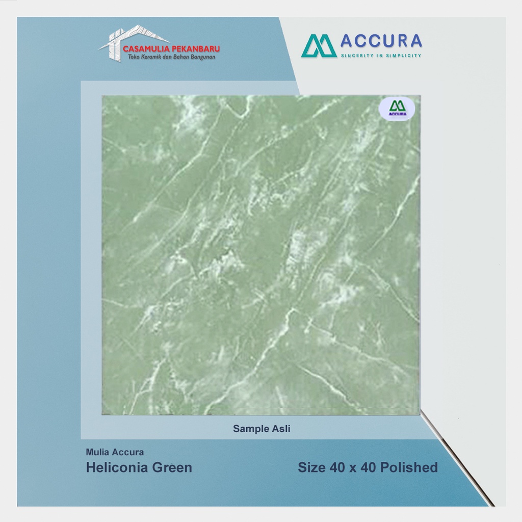 Keramik Lantai Kilat Mulia Accura 40x40 Heliconia Green KW 1