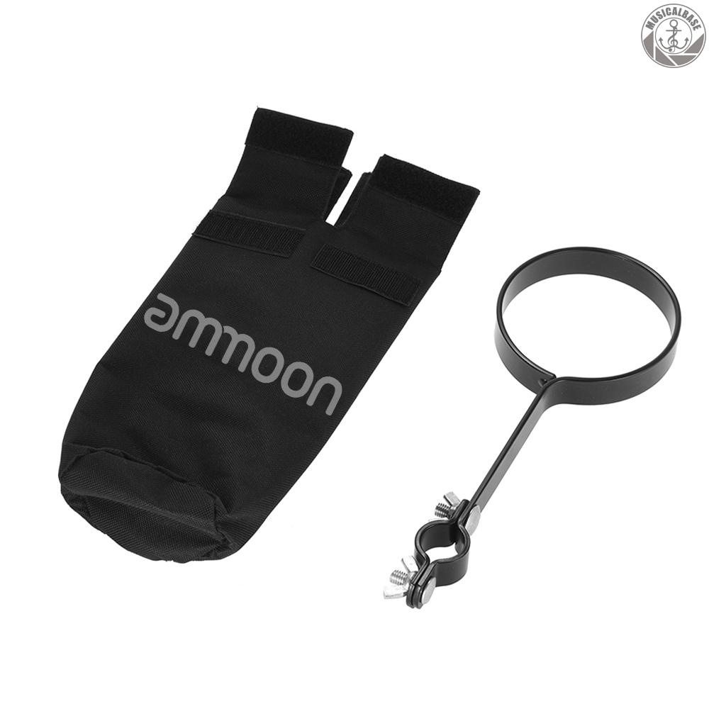 [In Stock] ammoon Drum Sticks Holder 600D Oxford Cloth Drumstick Bag Dengan Penjepit Bahan Aluminium Alloy Untuk Drum Stand