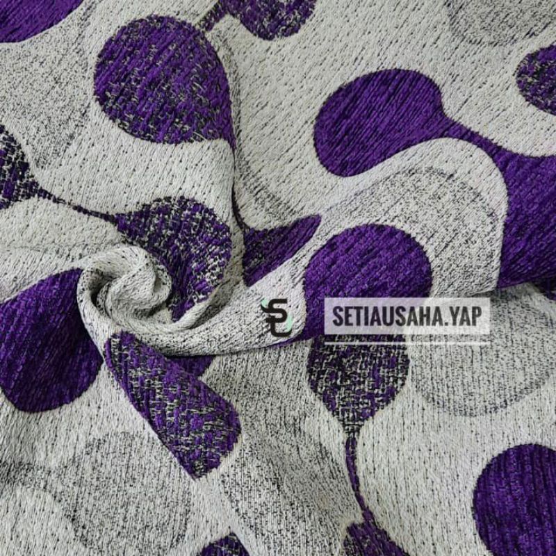 kain sofa motif abstrak wave ungu - gaya mininalis modern, boho bohemian home decor table runner by 