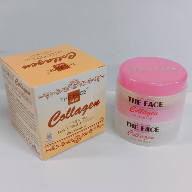 CREAM THE FACE COLLAGEN CREAM GLOWING SIANG &amp; MALAM