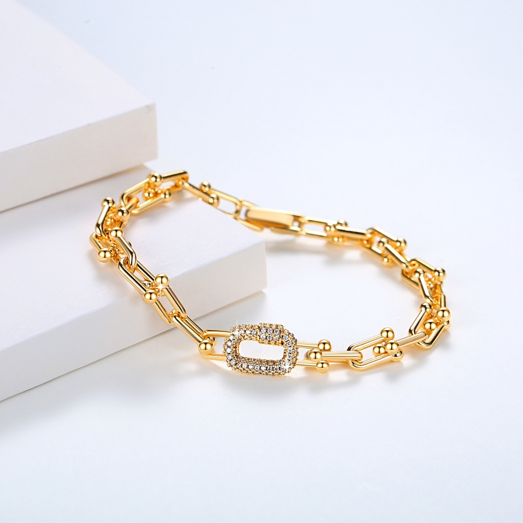 Y942 【Barang spot】Gelang Tangan Wanita Rantai Fashion Xuping Perhiasan Lapis Emas 18k Aksesoris Fashion Murah