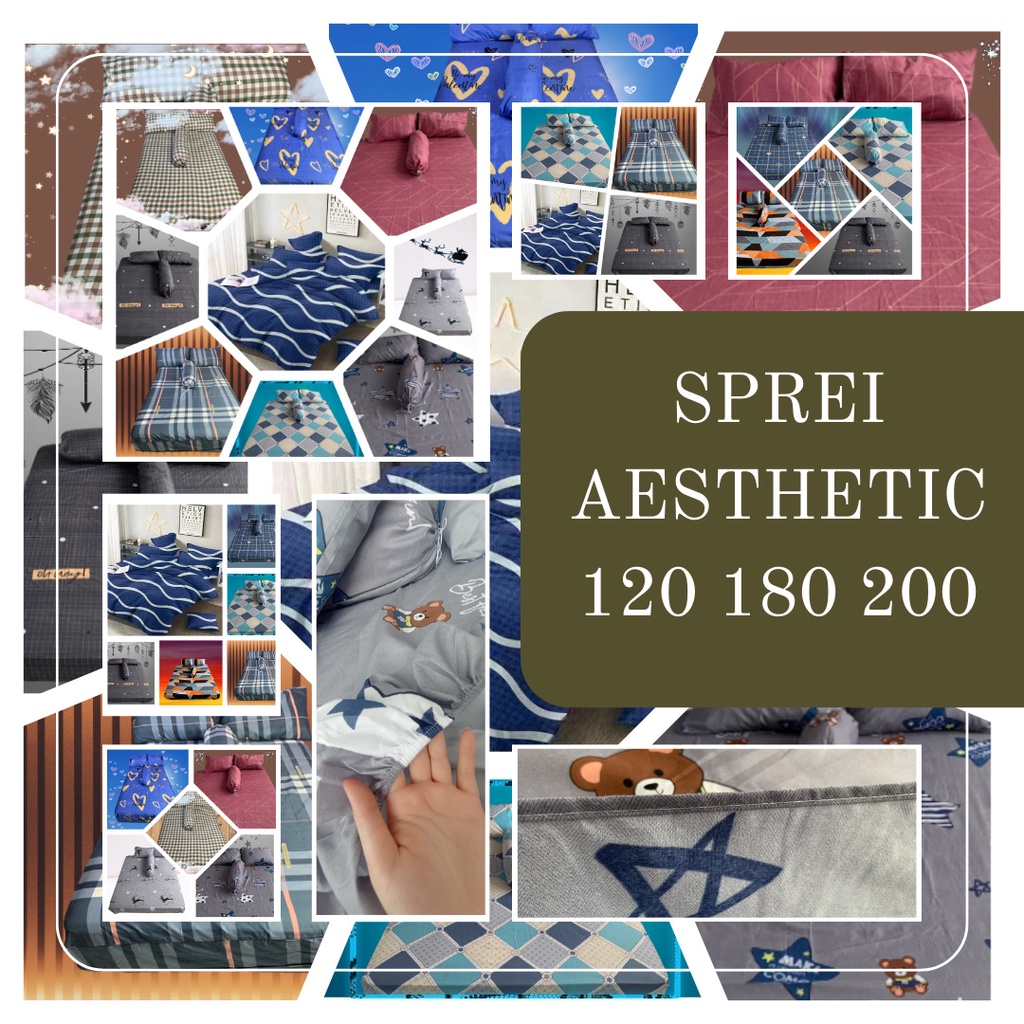 SPREI AESTHETIC MOTIF KARAKTER 120 180 200 FREE SARBAN SARGUL