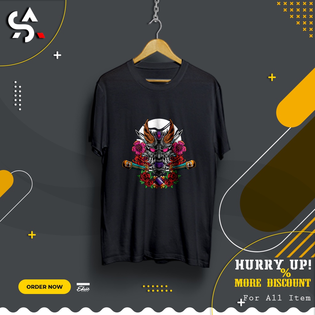 baju kaos M1 - Samurai - 7 pria distro t shirt murah keren dewasa Baju distro Kaos pria wanita