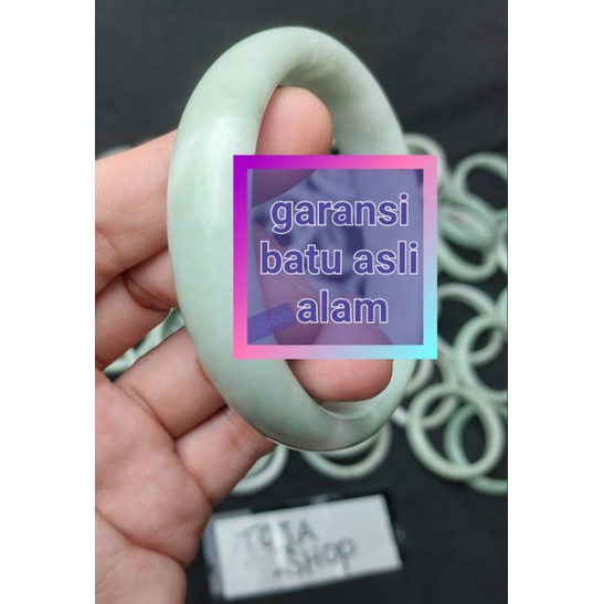 gelang bangle giok china asli alam bukan plastik ataupun resin