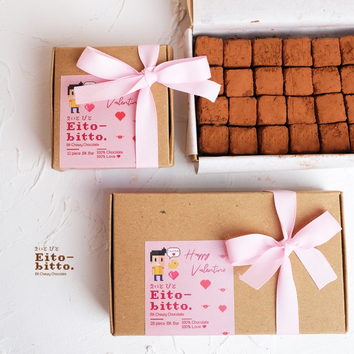 

✨READY✨ -Valentine Hampers - Eito.bitto Mini Chocolate Bites (28 Pcs Bites) - PURE CHOCO- 1.1.23