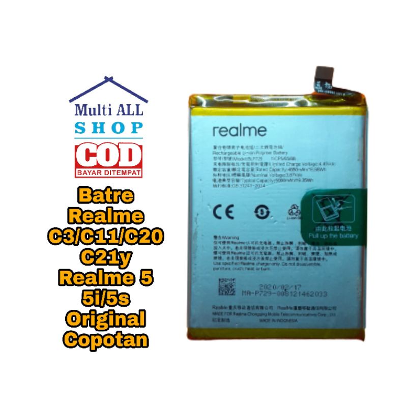 Batre realme C11/C3/C21y original