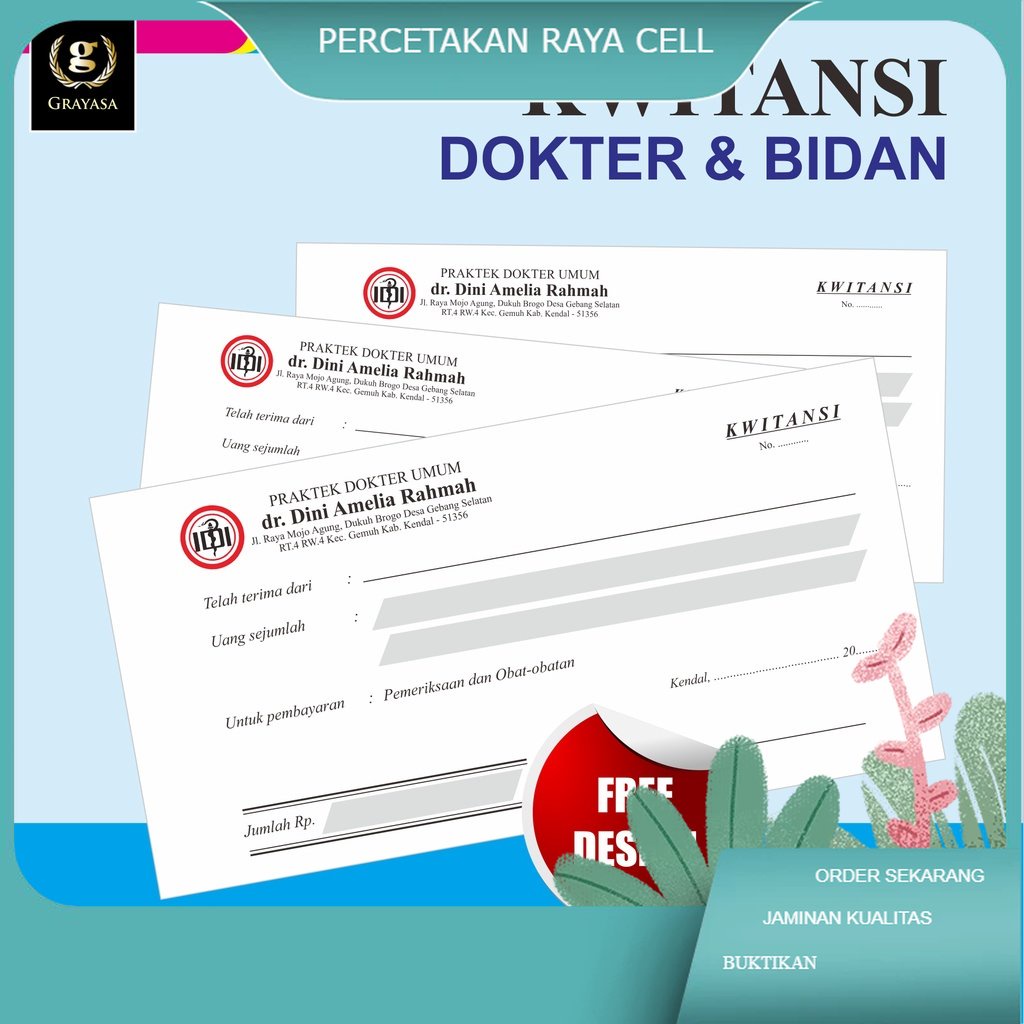 KWITANSI DOKTER & BIDAN (Dapat 3 buku)