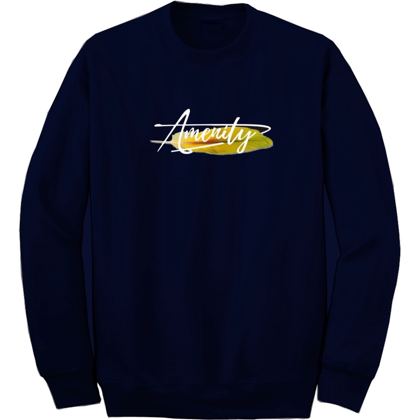 crewneck sweater pria kekinian motif ARMENITY termurah /bahan fleece lembut dan tebal