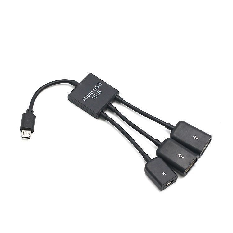 Mobile omb HUB 2.0 multi -Fungsi Kabel Konversi (OTG+2Port HUB 2.0) Untuk Android (PS: Handphone/tablet Untuk Mendukung Fungsi OTG) Untuk Android (PS: Handphone/tablet).
