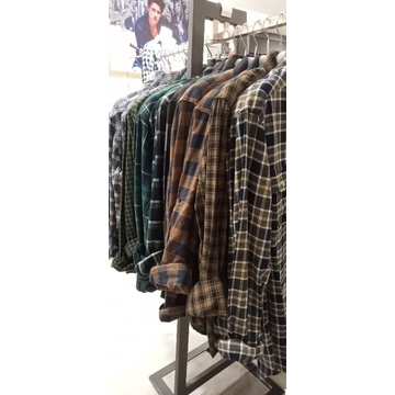 BIG SIZE KEMEJA FLANEL JUMBO XXL, XXXL, XXXXL, 2XL, 3XL, 4XL FLANEL LENGAN PANJANG