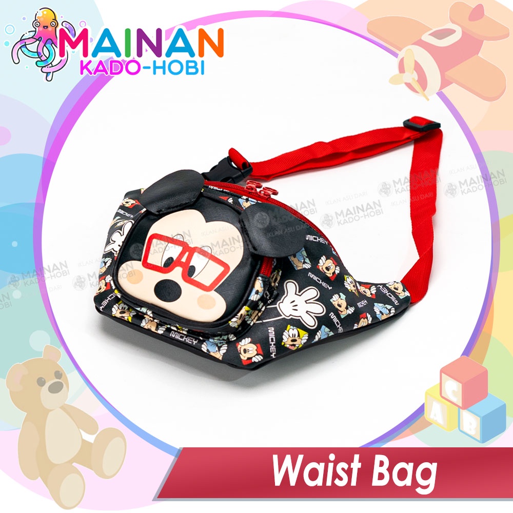 KADO ULANG TAHUN GIFT ANAK BAG WAIST TAS SELEMPANG KARAKTER KARTUN
