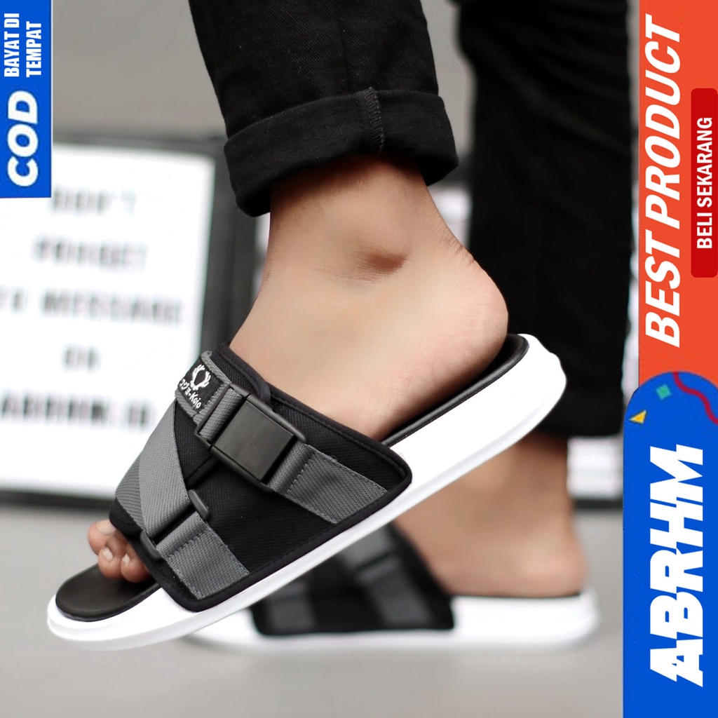 Sandal Slide Distro Sendal Selop Pria Original Abrhm ROBIN