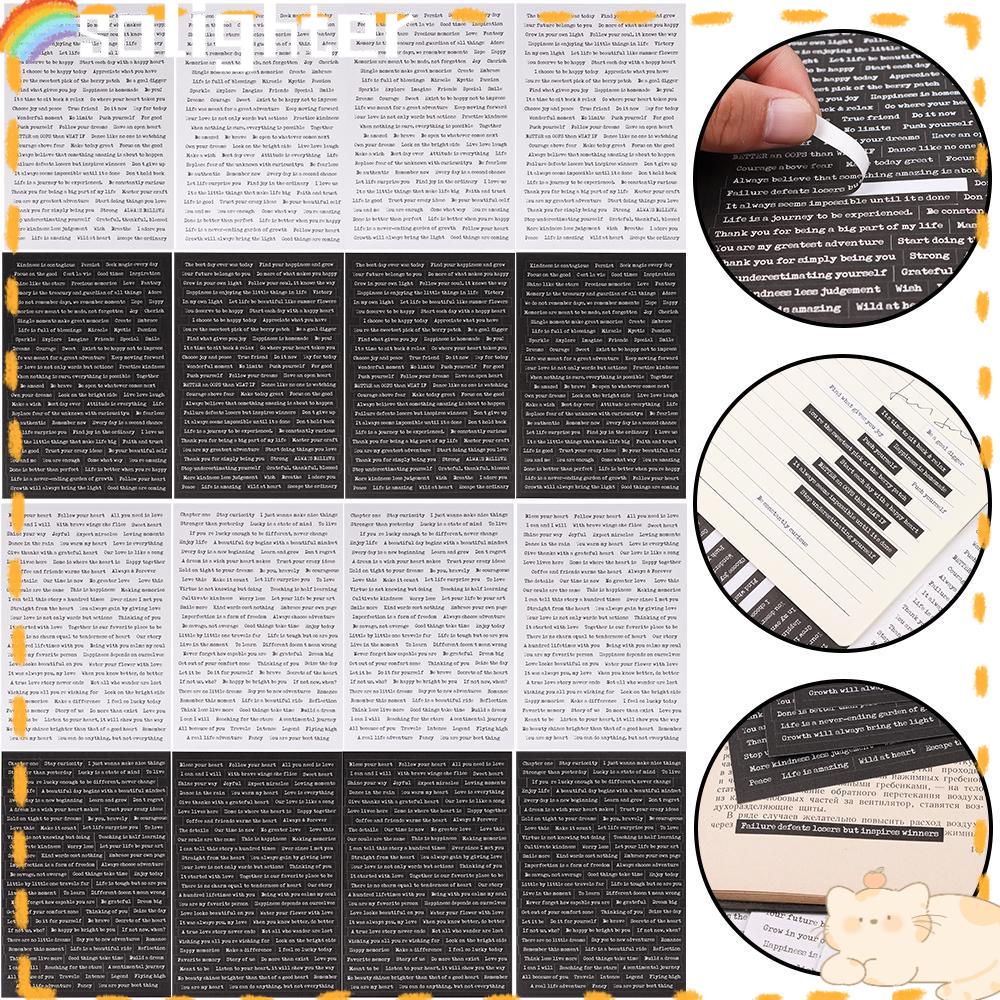 Solighter 528Pcs Stiker Ungkapan Sentimen Art Aesthetic Album Junk Journal Letter Stickers