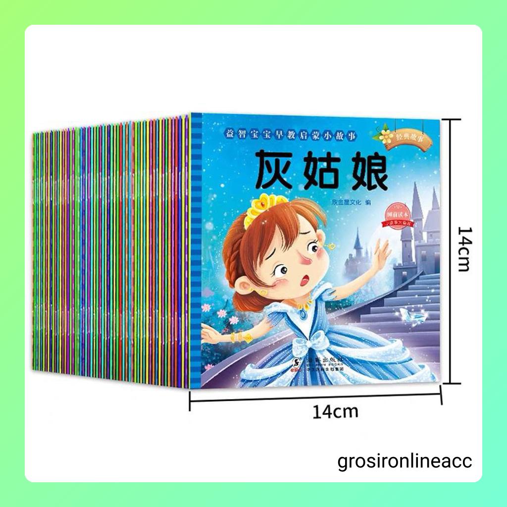 K Story Book kids Anak Belajar English Mandarin Scan QR Code Bilingual cover warna buku