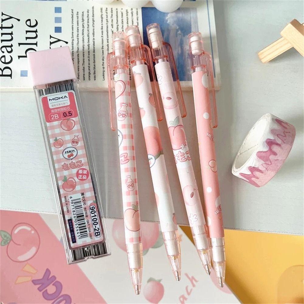 Lanfy Pensil Mekanik Alat Tulis Kantor Dengan Eraser Kawaii Student 0.5mm Movable Pencil