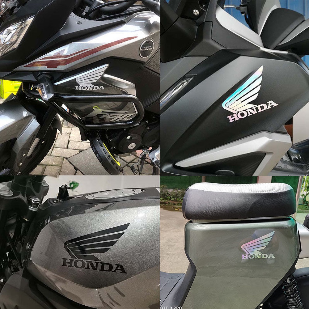 1 Pasang Stiker Reflektif Sepeda Motor Honda Wing Fuel Tank Cover Kaca Depan Bodi Sepeda Motor Dekoratif Decal Untuk Honda CB400X CBF190R 300R NX125