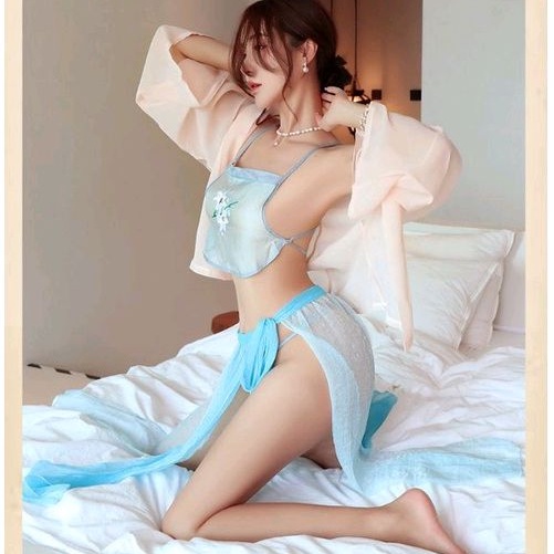 Kostum Penari Kimono + Bikini + Gstring China Shanghai Dancer Vintage Costume Cosplay