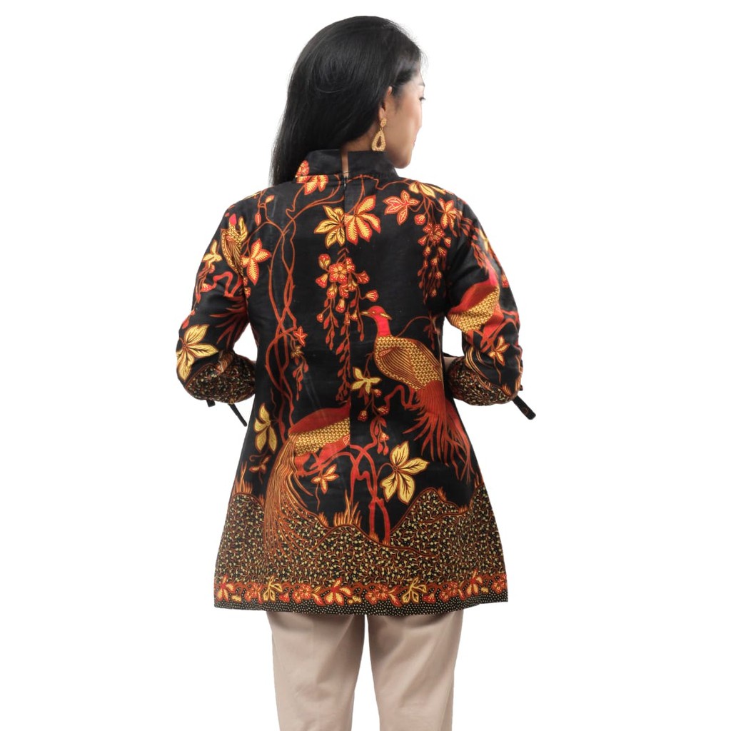 Batik Wanita - Tunik Batik - Atasan Wanita  Size S-M-L-XL-XXL-3L-4L-5L- Batik Dua Putri Pekalongan Collection = TUNIK BANGAU