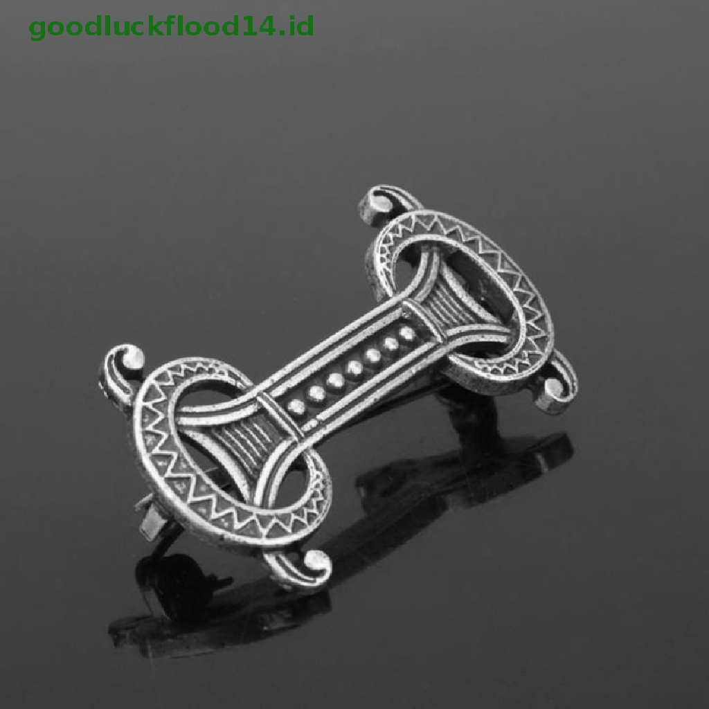 [GOOGFOUR] 1pc Viking Pertengahan Perisai Bros Pin Jubah Selendang Pin Celtic Norse Jewellery [Atas]