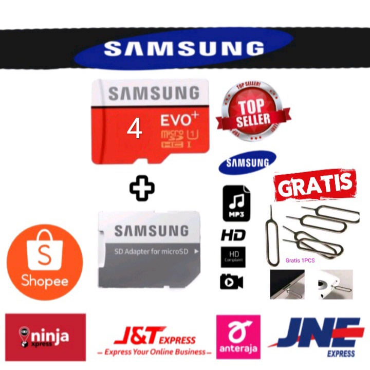 Memory Card Samsung EVO Plus 16GB Micro SDHC Class 10 / With Adapter / Micro SD / 16GB / Samsung EVO