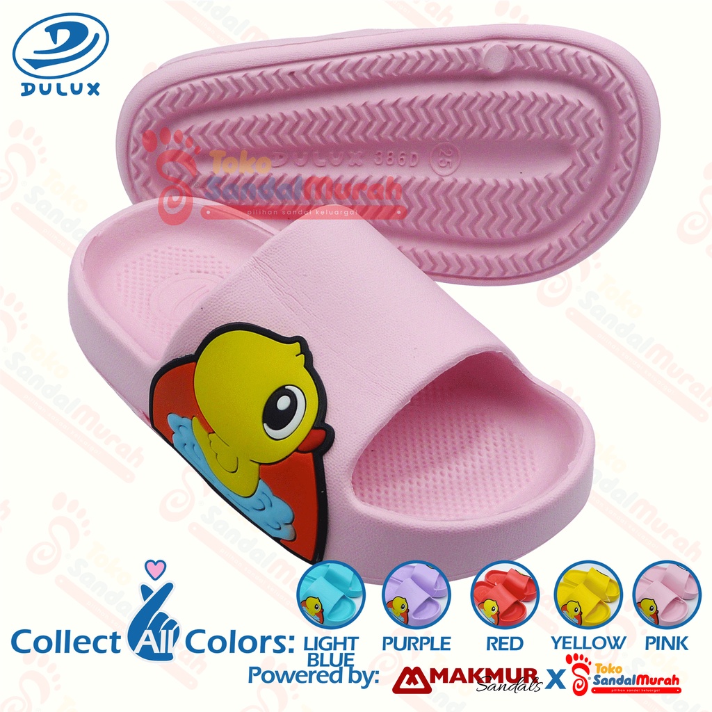 Toko Sendal Murah - Sandal Anak Motif Bebek Uk 24-29/ Sandal Slop Anak Perempuan/ Sandal Anak Perempuan Lucu / Sandal Anak Bermain / Sandal Anak Perempuan Nyaman / Sandal Anak Tali Belakang /  [Toko Sendal Murah Kids M 386 D DC]