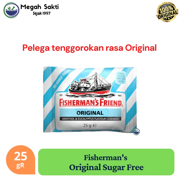 

MGS - Fisherman friend Sugar Free Original (Biru Putih) 25 gR - Permen Segar Pelega Tenggorokan