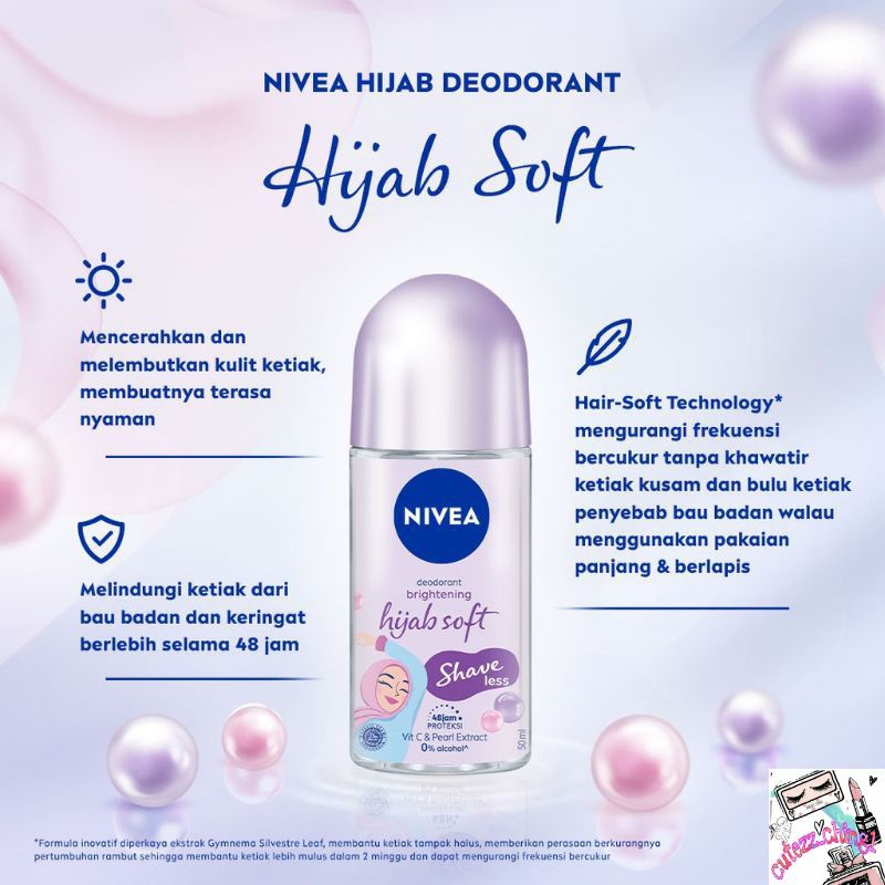 ☃Cutezz_Ching1☃Nivea Deodorant Whitening Hijab Roll On