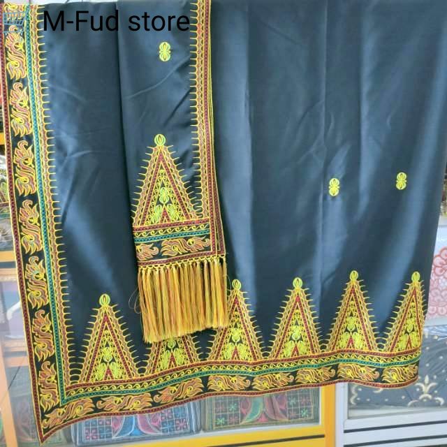 Kain bordir motif pucuk rebung khas Aceh / fashion wanita / kain wanita / oleh-oleh Aceh