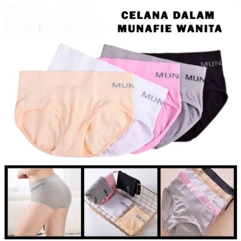 Munafie Celana Dalam Wanita Korset Midi Slim Pants CD  Underwear Katun Impor