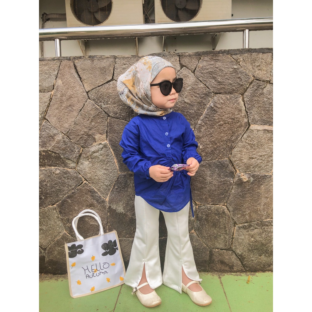 Kalila Lori Top Atasan anak model kemeja serut | Atasan Baju Anak CEWEK Untuk Umur 1 - 7 tahun