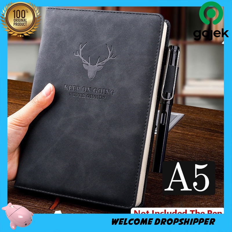 

Tlevino Buku Catatan Kerja Notebooks Cover Kulit Kertas A5 CW-5025