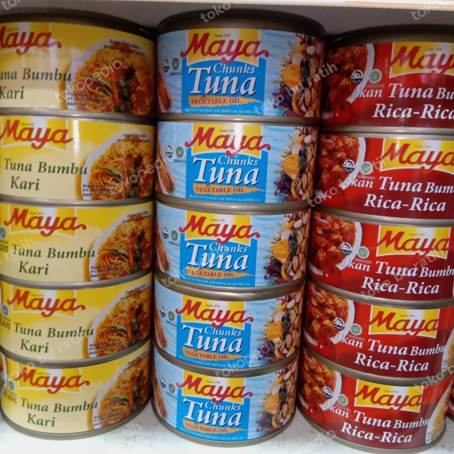 

Maknyuss1 Maya Ikan Tuna 185Gr Kaleng - All Varian Pepes Gulai Sambal Goreng Rica-Rica Bombay