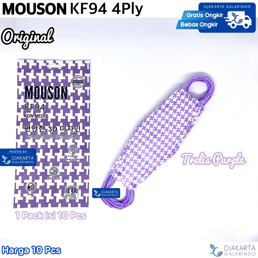 Masker KF94 4Ply Mouson Motif Korea 4D Fashion Series Original