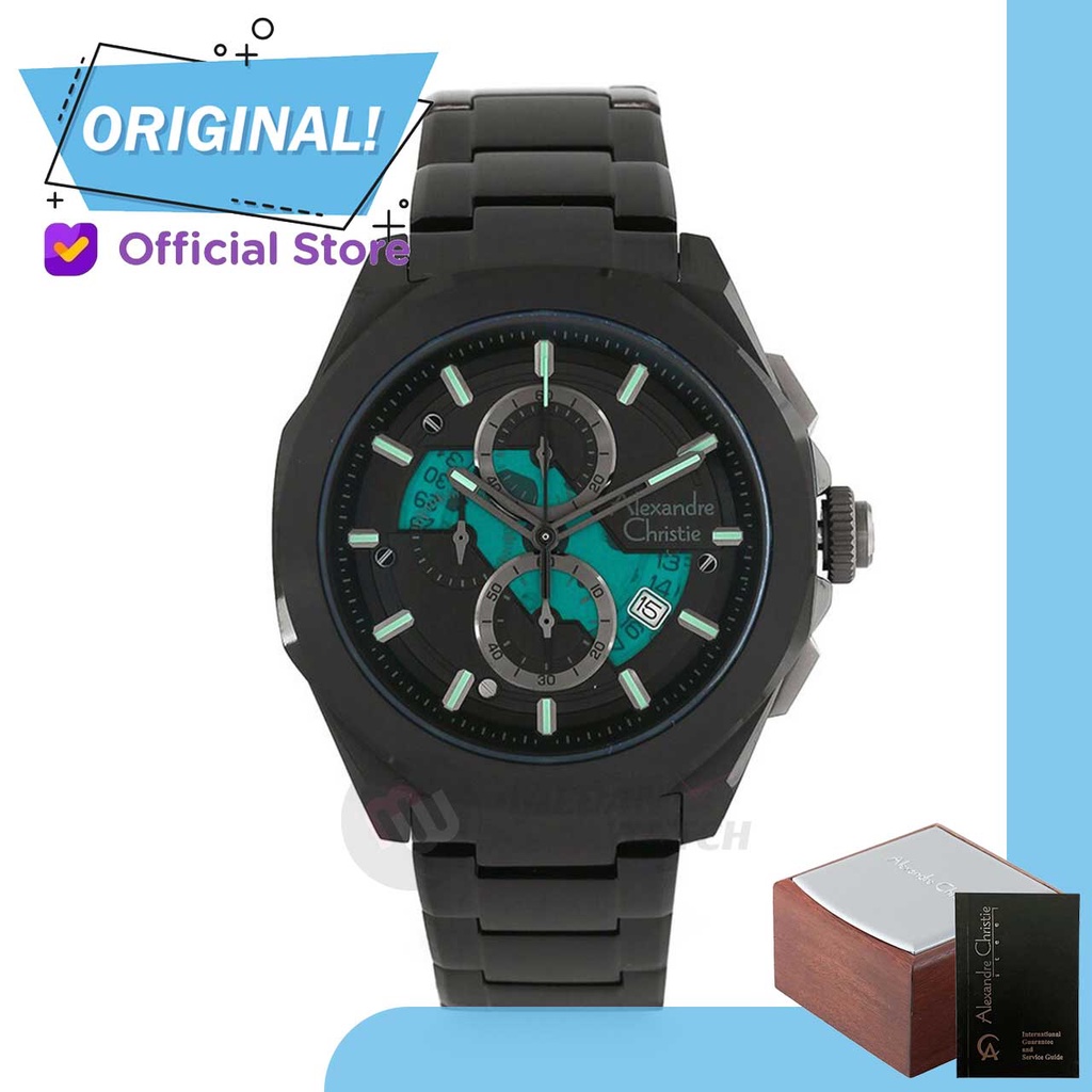 Jam Tangan Pria Analog Alexandre Christie 6645MC AC6645 AC 6645 MC 6645 MCBIPBALE Original Garansi R